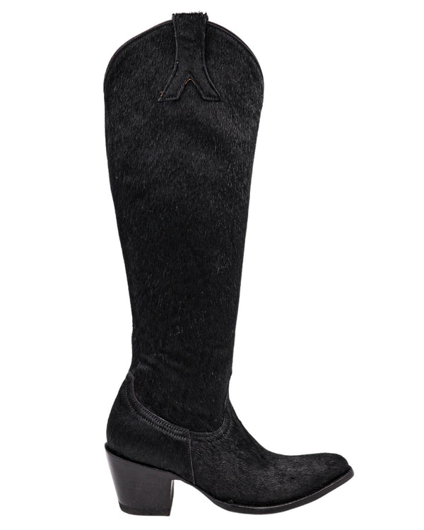 OLD GRINGO WOMEN'S MAYRA HAIR ON HIDE BLACK BOOT side view