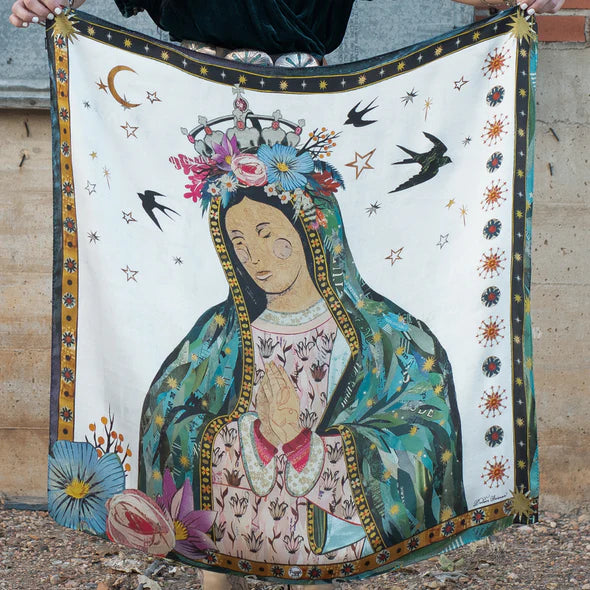 LADY OF GUADALUPE 35X35 SCARF BY DOLAN GEIMAN