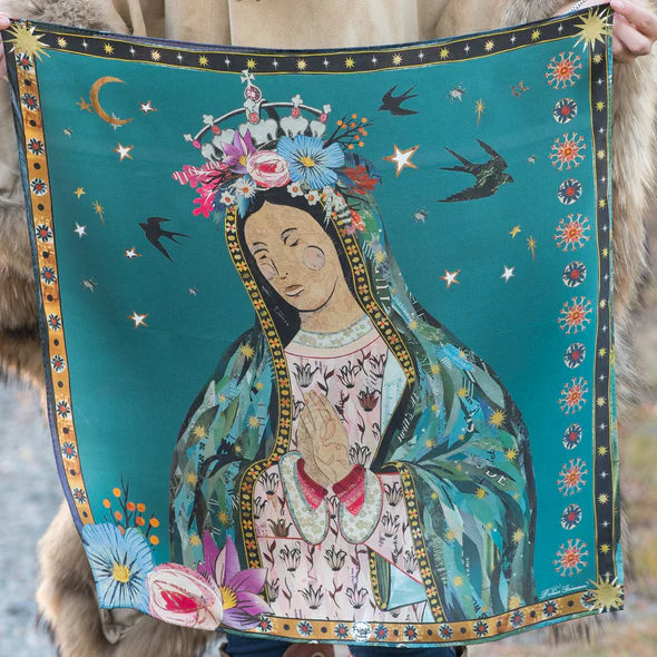 LADY OF GUADALUPE 35X35 SCARF BY DOLAN GEIMAN