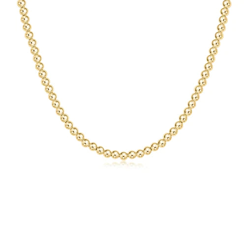 15" CLASSIC GOLD 4MM BEAD NECKLACE