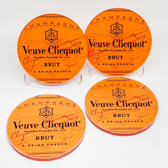 POP THE BUBBLY VEUVE COASTER