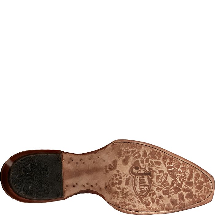 Outsole leather detail JUSTIN WOMEN'S CLARA BROWN AND WHITE BOOT