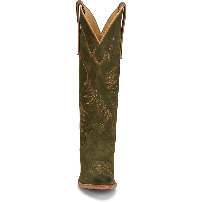 JUSTIN WOMEN'S CLARA OLIVE SUEDED BOOT