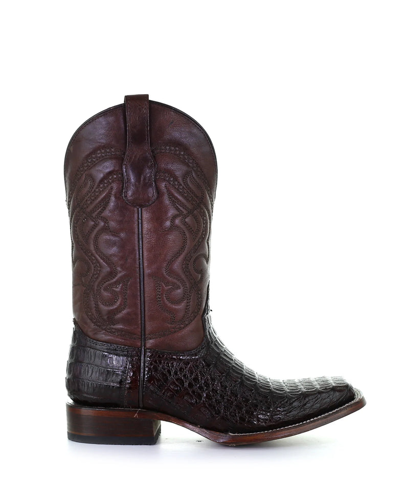 CIRCLE G BY CORRAL MEN'S CAIMAN EMBROIDERED SQUARE TOE BOOT
