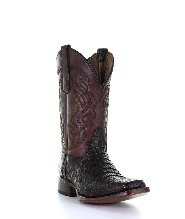 CIRCLE G BY CORRAL MEN'S CAIMAN EMBROIDERED SQUARE TOE BOOT