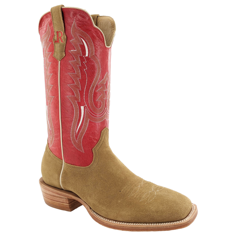 R. WATSON MEN'S ROUGHOUT SAND RED TOP BOOT