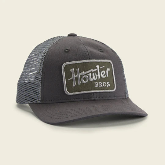 HOWLER ELECTRIC CAP with square front stitching with the words: Howler Bros