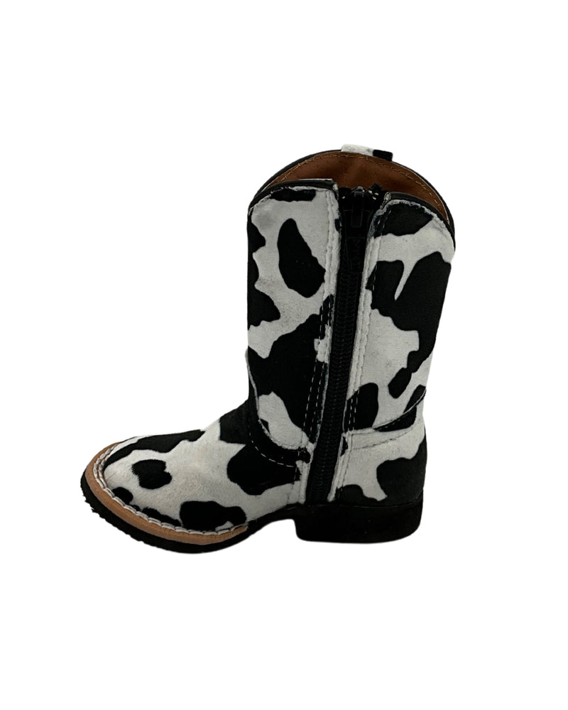 TANNER MARK INFANT COWPRINT BOOTS