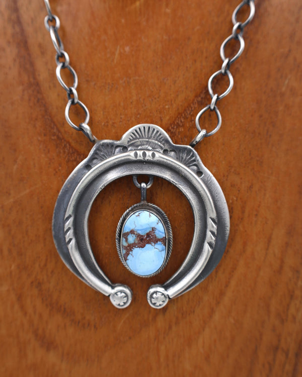 Naja With Blue and Brown Turquoise Oval Necklace