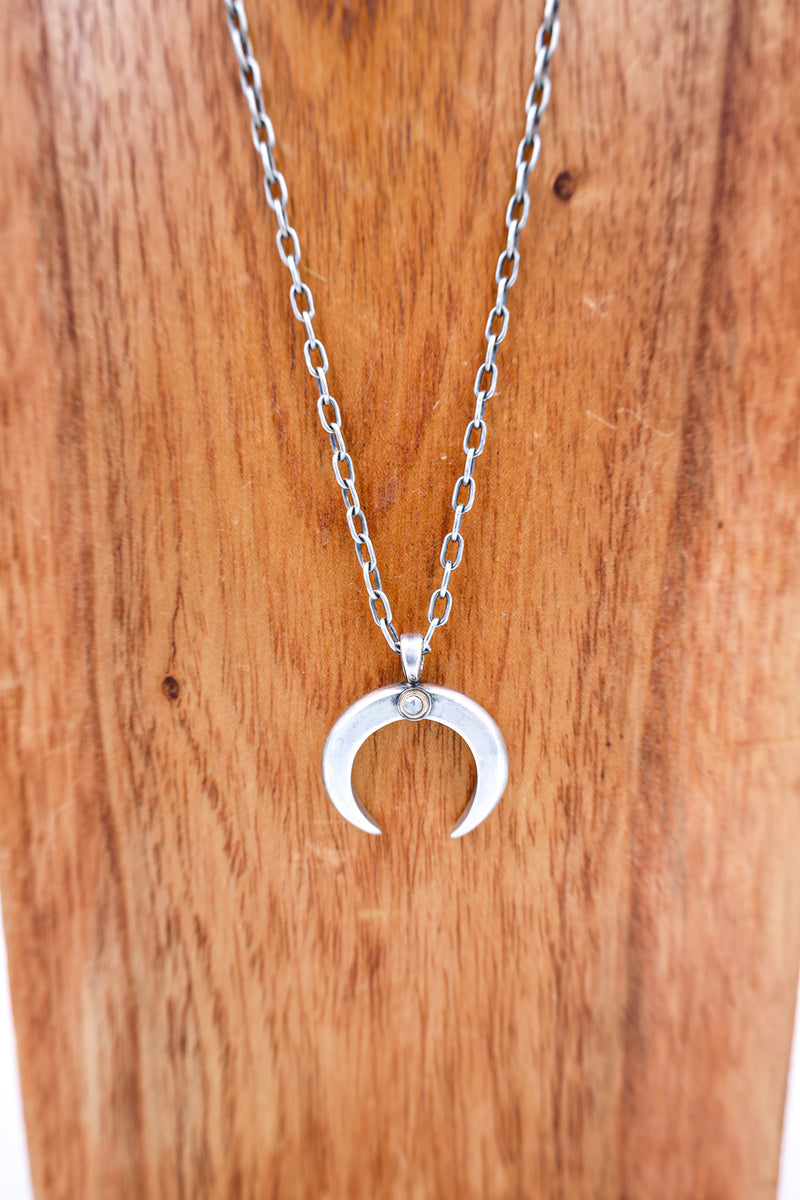 Peyote Bird Crescent Moon Necklace