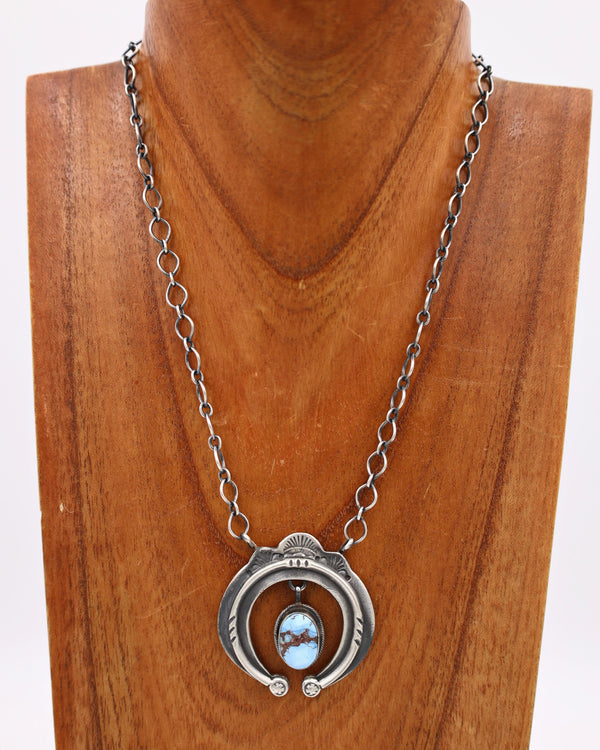 Naja With Blue and Brown Turquoise Oval Necklace
