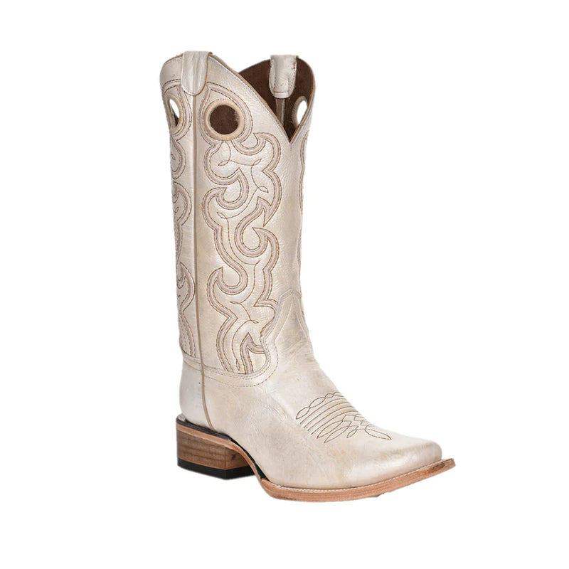 CIRCLE G by corral WOMEN'S Pearl Cutout Embroidered Square Toe Western Boots
