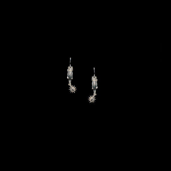 Sterling silver spur earrings 